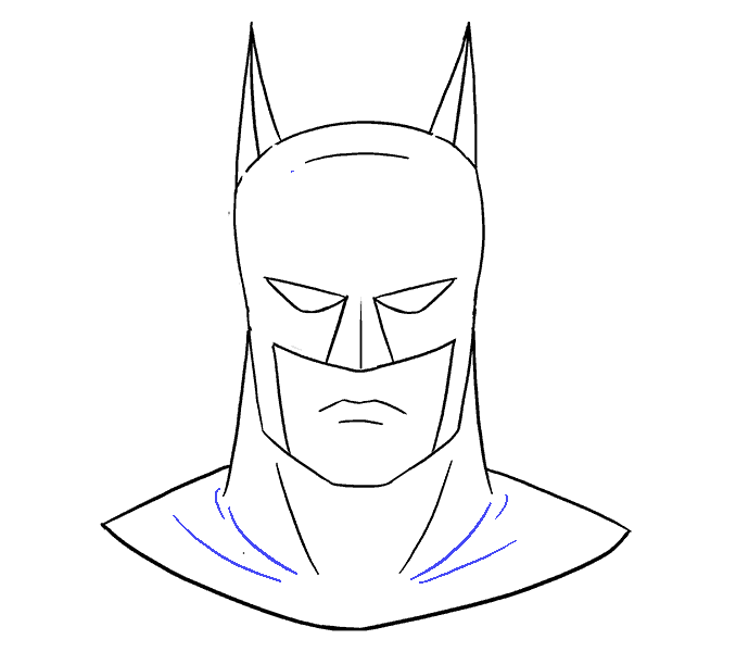 678x600 How To Draw Batman's Head Easy Drawing Guides - Batman Pictures Drawing