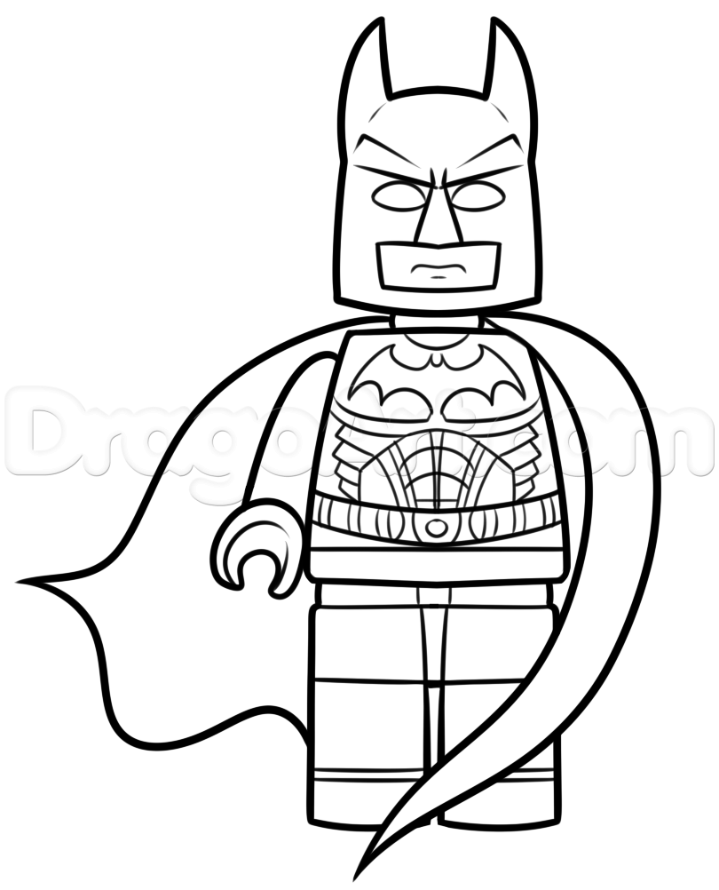 810x1002 The Lego Batman Movie Drawing Lesson, Step - Batman Pictures Drawing