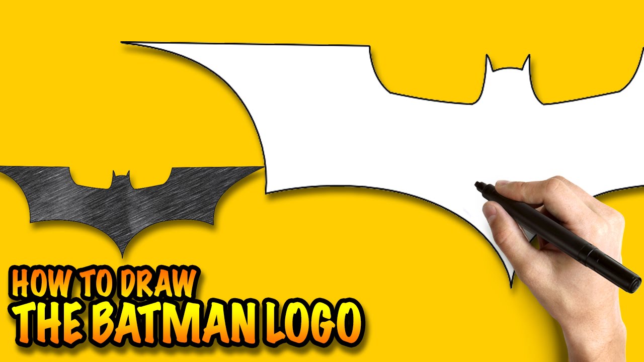 1280x720 Drawn Batman Sign - Batman Sign Drawing
