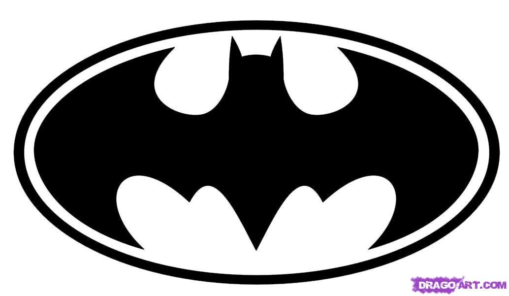 1034x601 How To Draw Batman Logo Step Free Images - Batman Sign Drawing