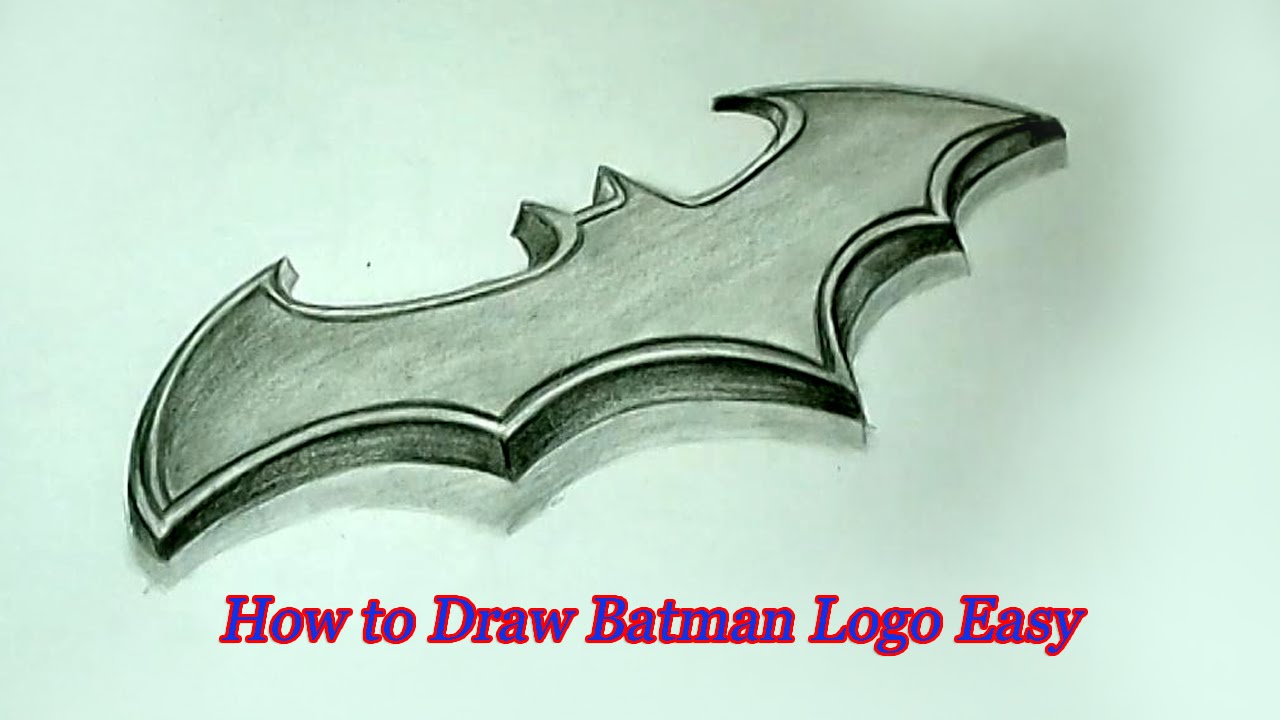 1280x720 How To Draw Batman Logo Step - Batman Sign Drawing
