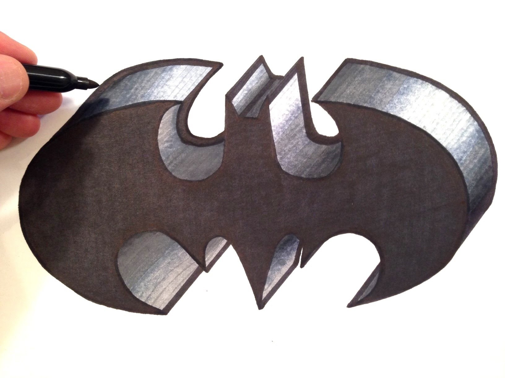 1632x1224 Batman Logo Drawing Free Personal - Batman Sign Drawing
