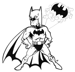 260x248 Clipart Batman Simple Cool Drawing Pictures - Batman Simple Drawing