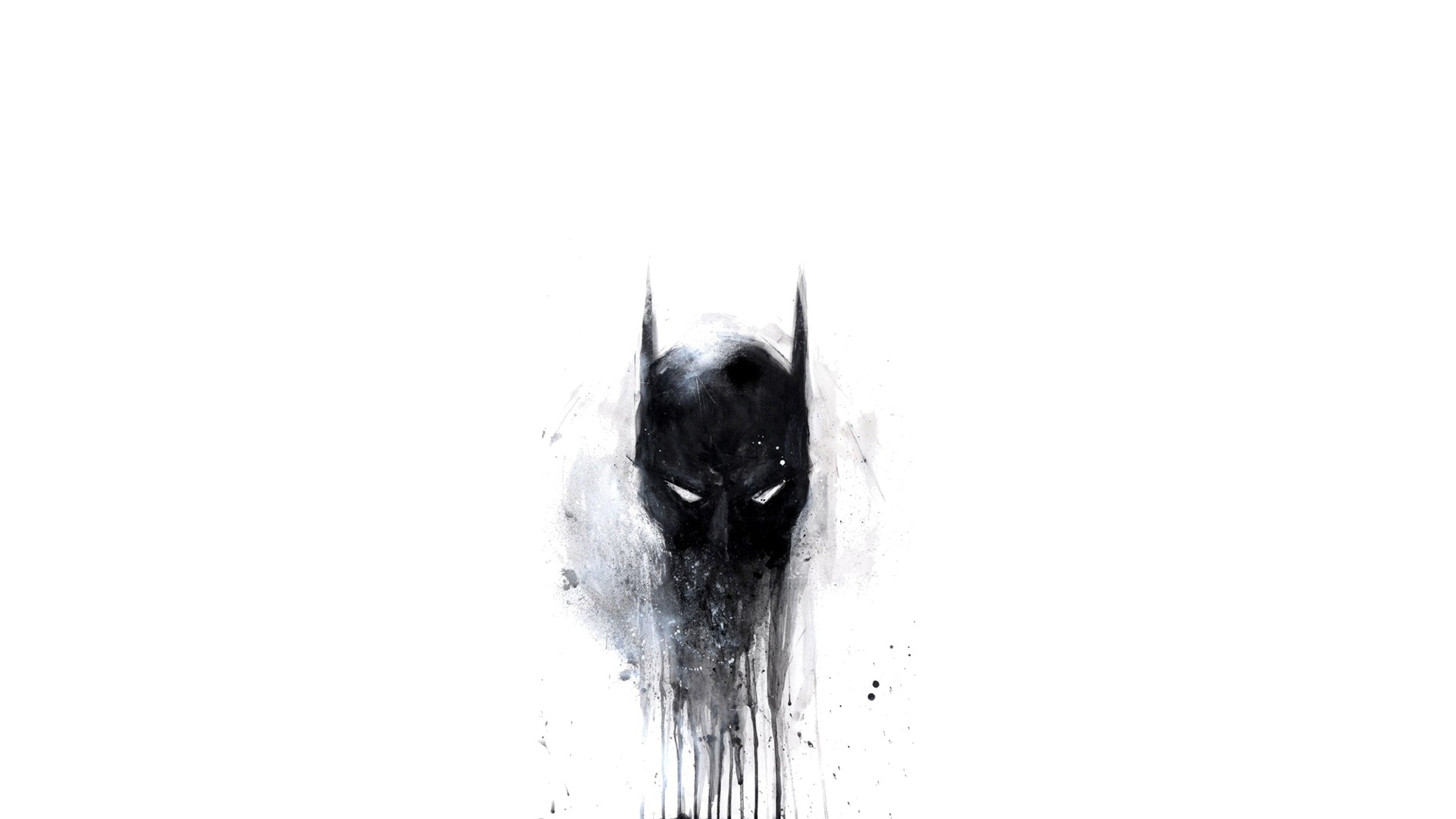 1920x1080 Wallpaper Drawing, Painting, Black, Digital Art, Monochrome - Batman Simple Drawing