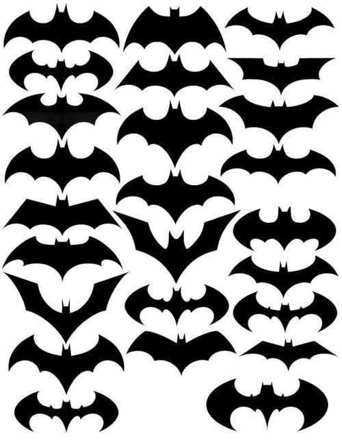 500x646 Batman In Many Version Design Batman, Batman Logo, Halloween - Batman Symbol Drawing