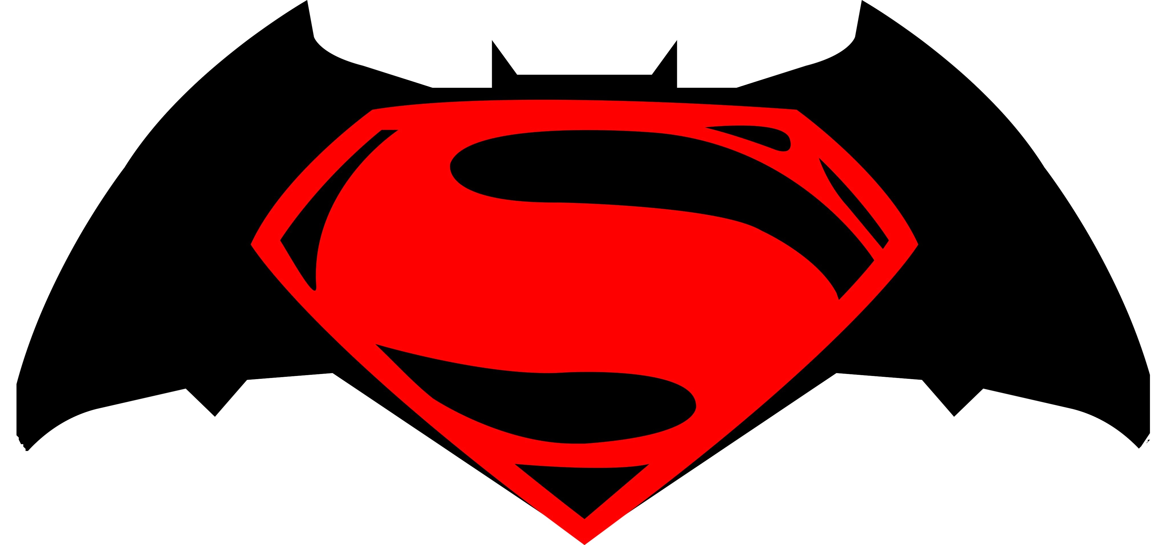 4096x1912 Batman And Superman Logo Drawings Drawing Logos V Dawn Of Justice - Batman Symbol Drawing