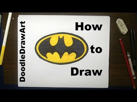 480x360 Drawing How To Draw The Batman Logo - Batman Symbol Drawing Step By Step