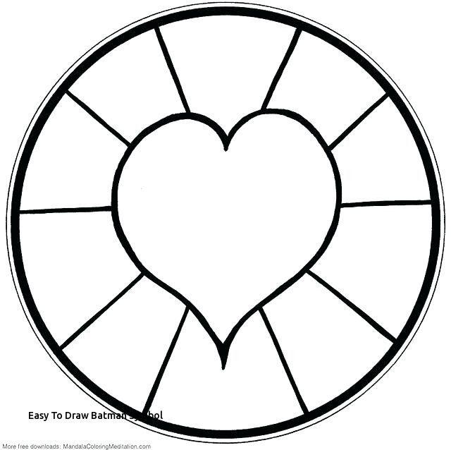 640x638 Easy To Draw Batman Symbol Easy Coloring - Batman Symbol Drawing Step By Step