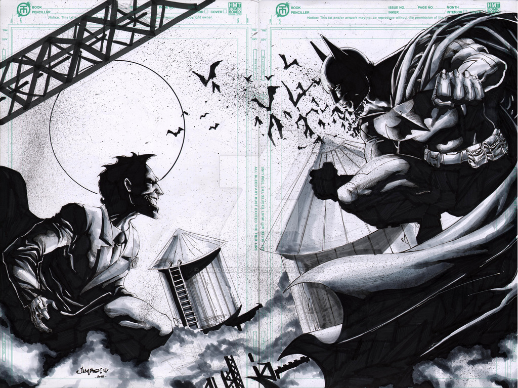 1024x767 Batsy Vs Joker - Batman Vs Joker Drawing