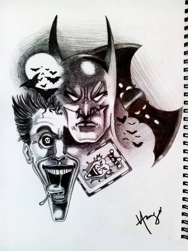 774x1032 joker tattoo fabulous batman vs joker design - Batman Vs Joker Drawing