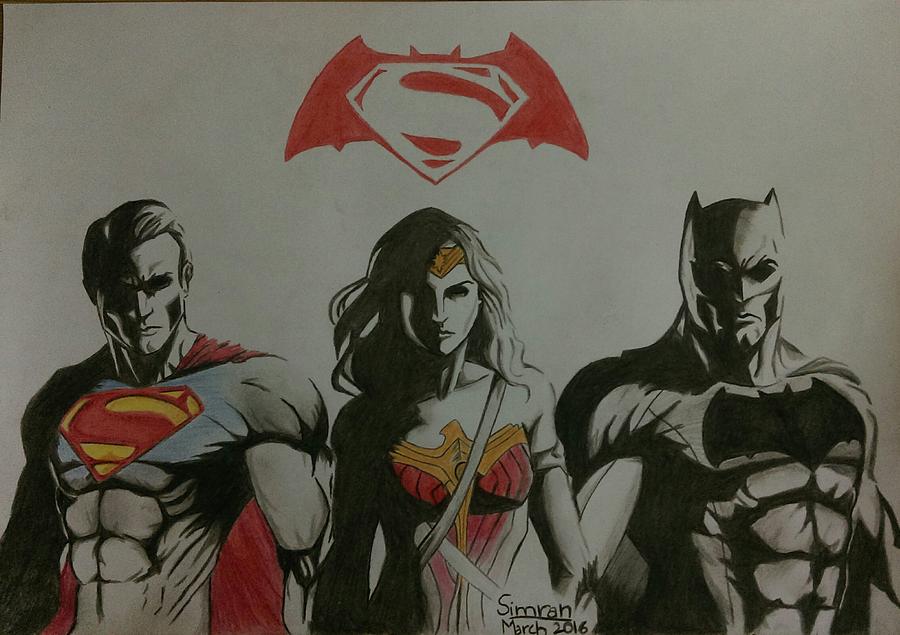900x635 Batman Vs Superman Drawing - Batman Vs Superman Drawing