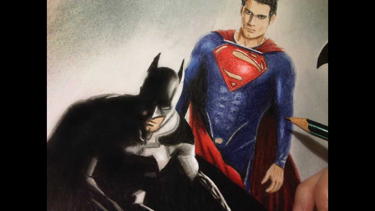1280x720 Batman V Superman Movie Drawing - Batman Vs Superman Drawing