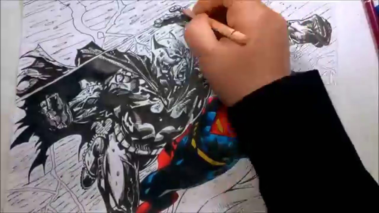 1280x720 Richard Friend's Batman Vs Superman Time Lapse Drawing - Batman Vs Superman Drawing