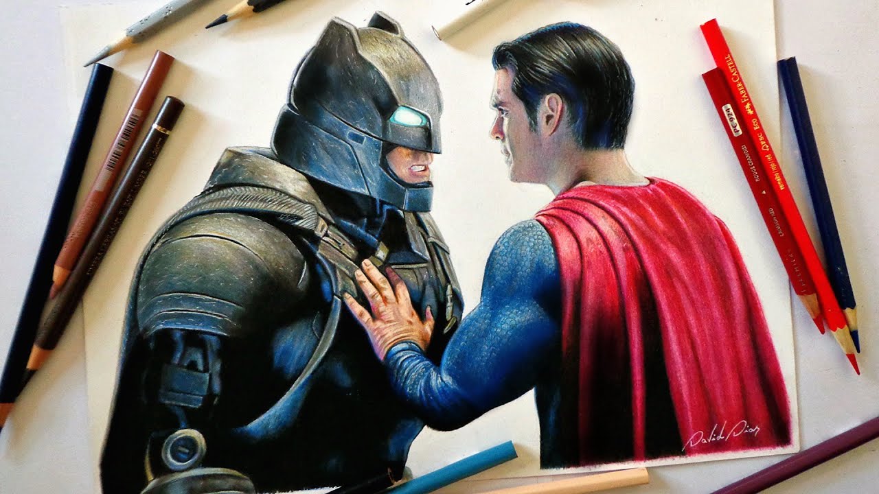 1280x720 Speed Drawing Batman Vs Superman - Batman Vs Superman Drawing