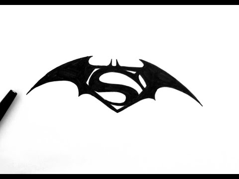 480x360 Comment Dessiner Le Logo Batman Vs Superman - Batman Vs Superman Logo Drawing