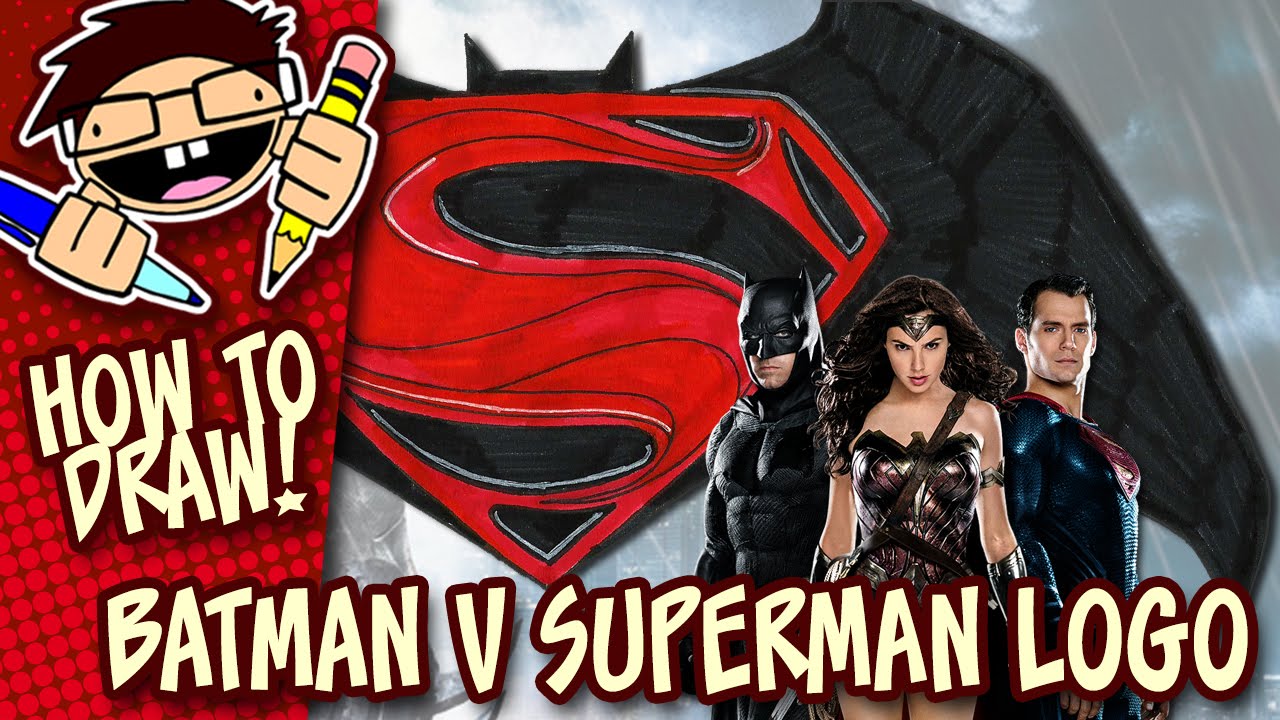 1280x720 How To Draw The Batman V Superman Dawn Of Justice Logo Step - Batman Vs Superman Logo Drawing