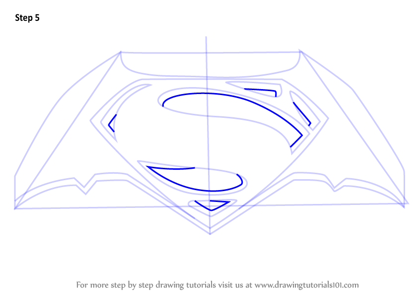 846x600 Learn How To Draw Batman V Superman Logo - Batman Vs Superman Logo Drawing