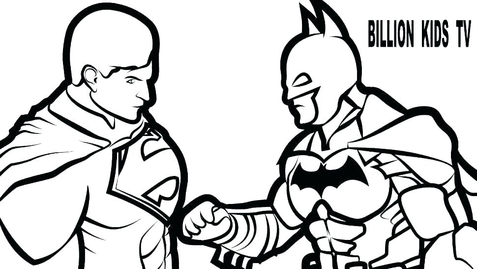 970x546 batman vs superman logo coloring pages find here - Batman Vs Superman Logo Drawing