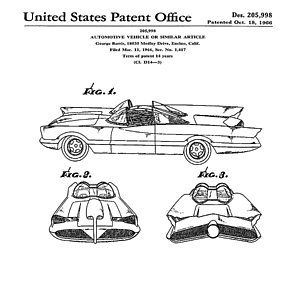 300x300 Batmobile Art Fine Art America - Batmobile Drawing