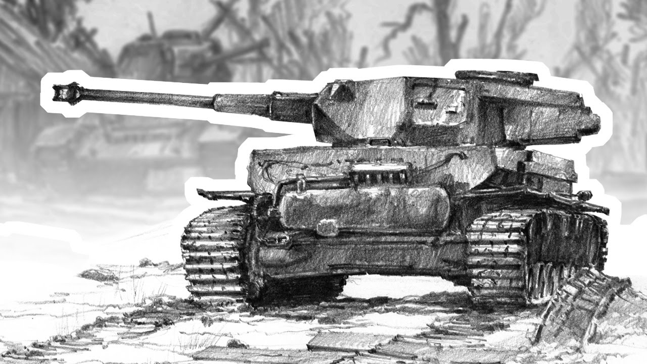 Танки из world of tanks рисовать