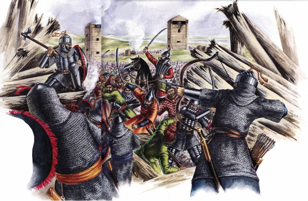 1074x700 fortress war weapons armor drawing battle wallpaper - Battle Drawing