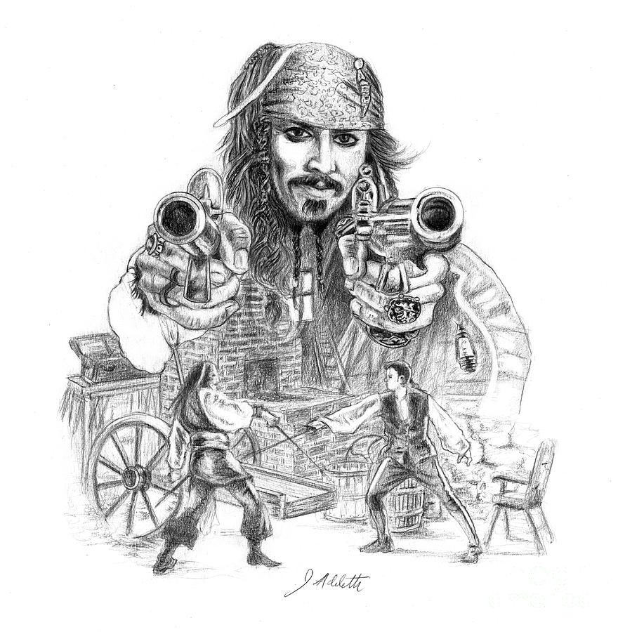 880x900 pirate battle drawing - Battle Drawing