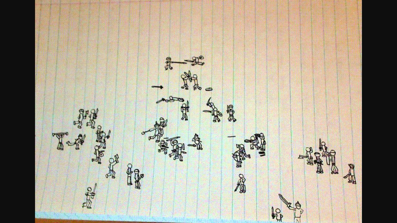 1280x720 stickman battle drawing - Battle Drawing