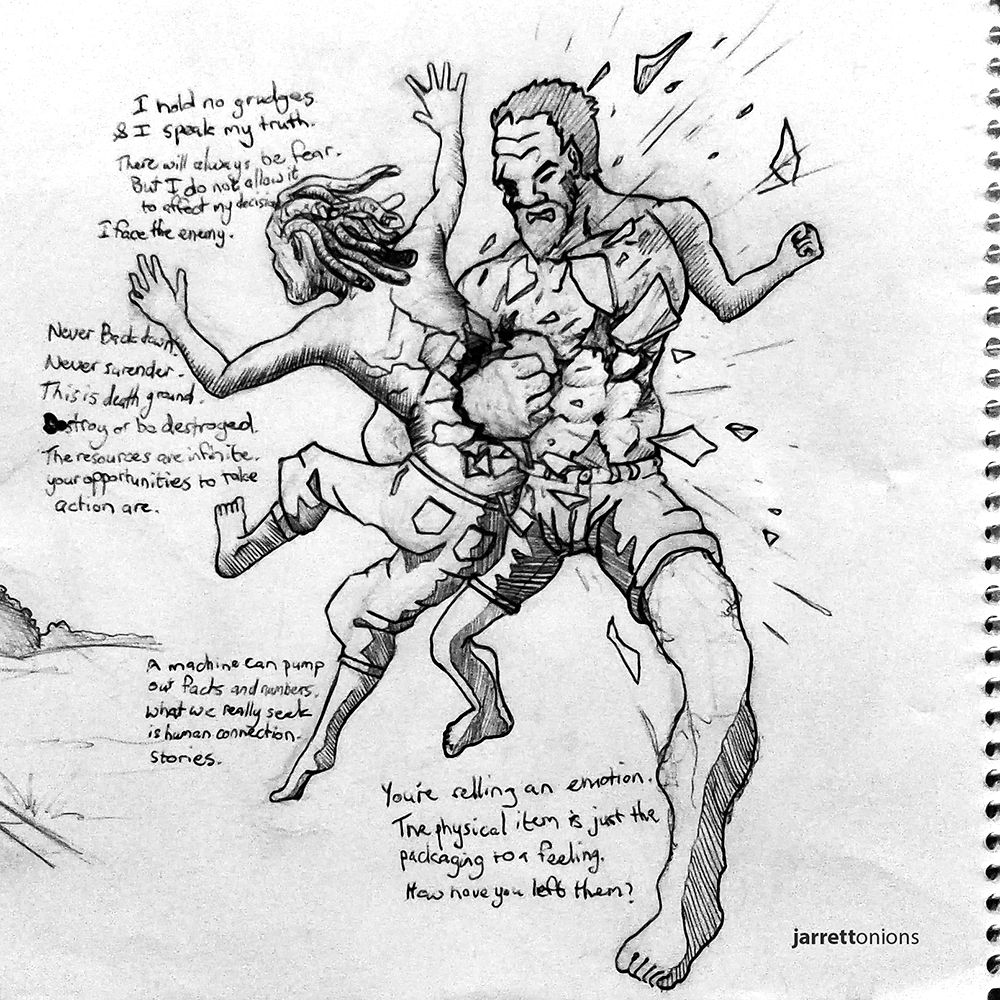 1000x1000 Inktober - Battle Drawing