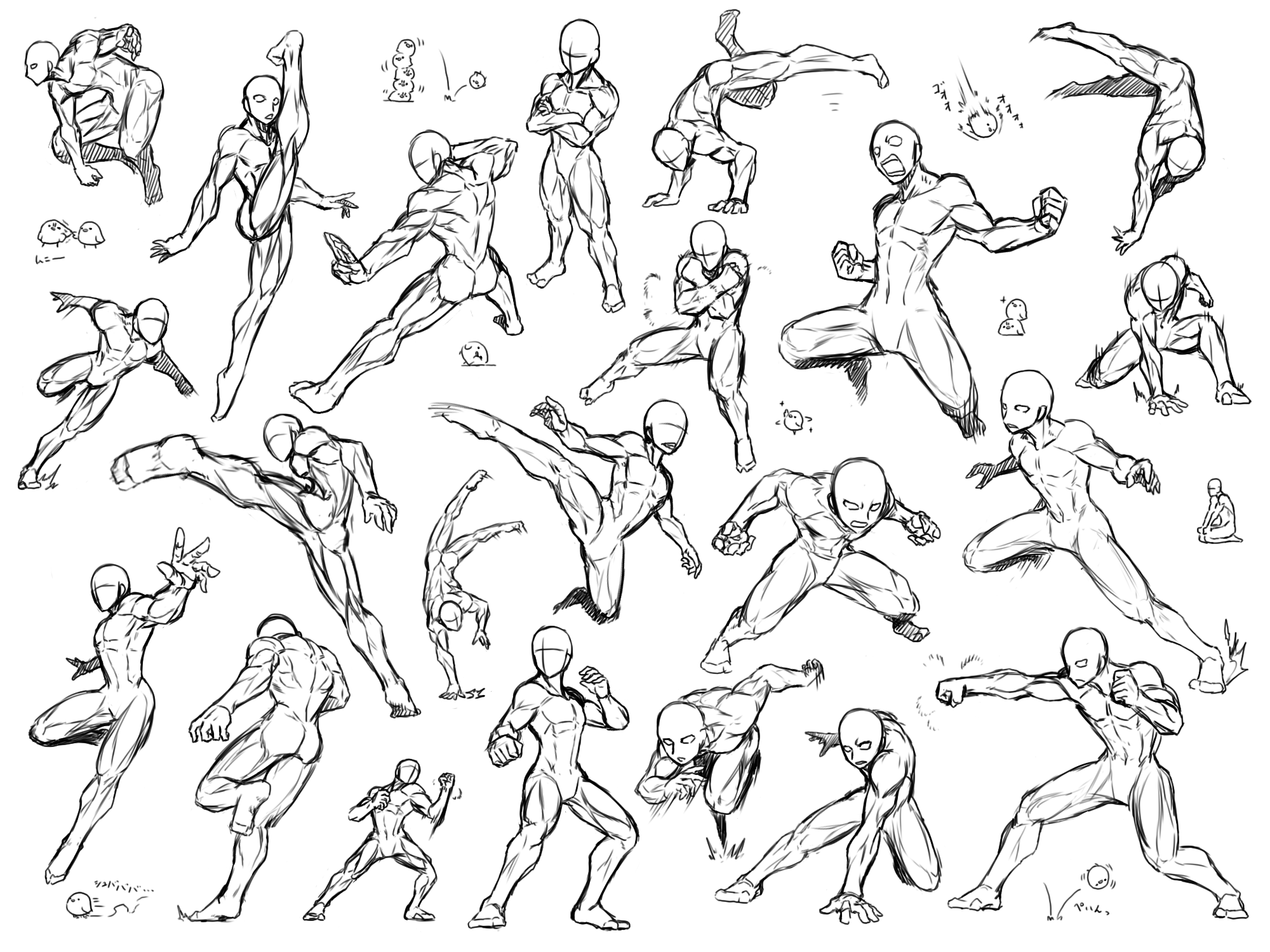 Battle Poses Drawing at PaintingValley.com | Explore collection of ...