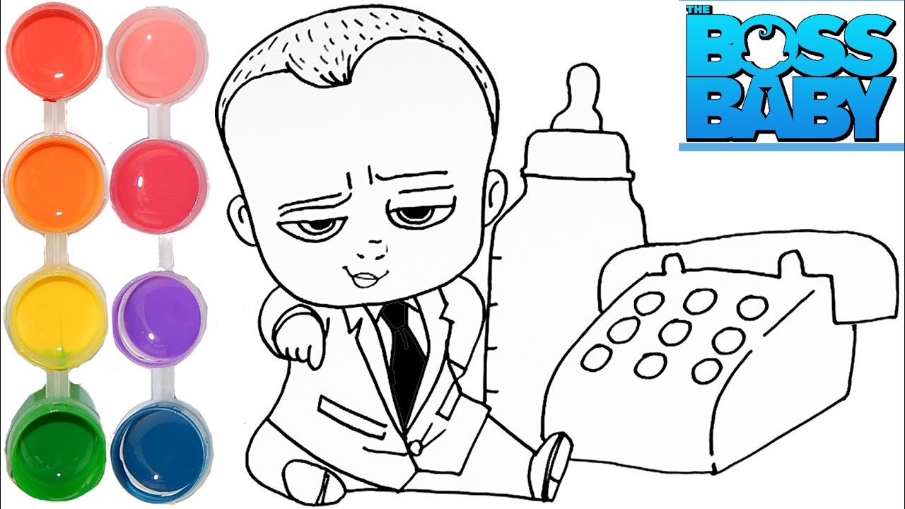 1280x720 how to draw color the boss bay movie drawing learning kids - Bay Drawing