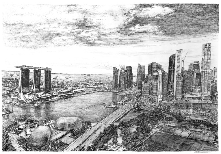 765x533 marina bay, singapore - Bay Drawing