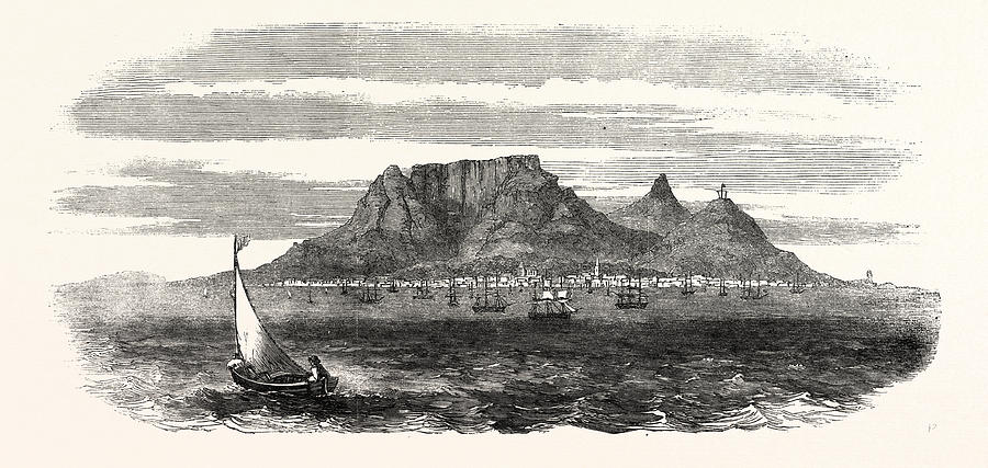 900x427 table bay and table mountain, cape of good hope drawing - Bay Drawing