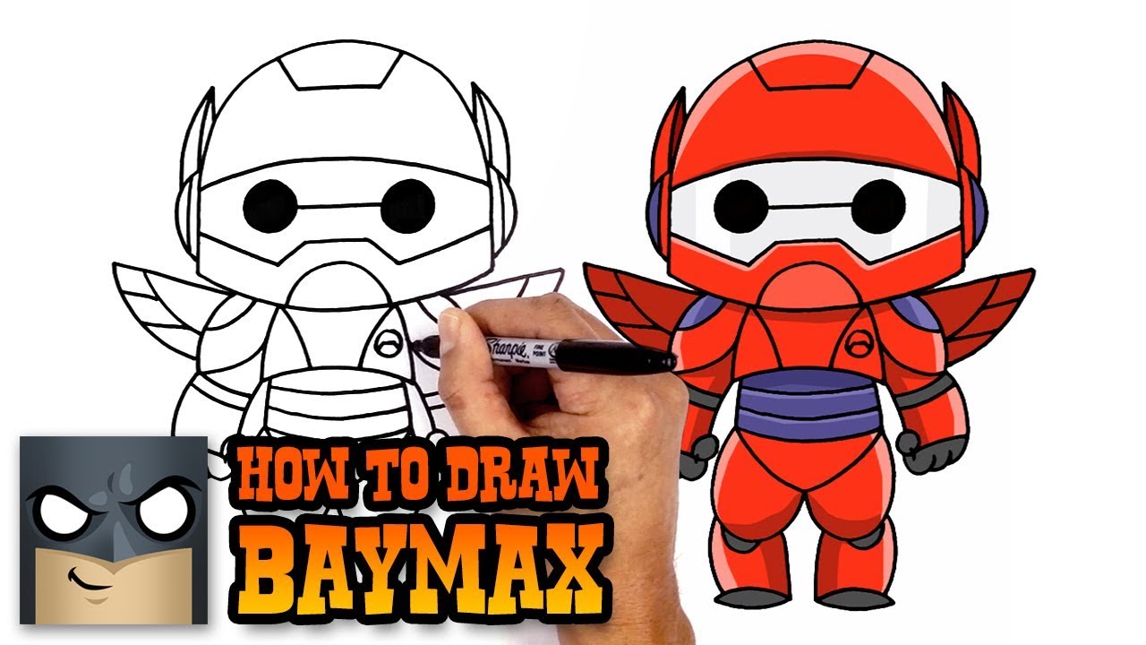 1280x720 How To Draw Baymax Big Hero - Baymax Drawing