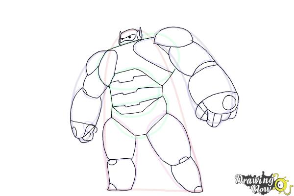 600x400 How To Draw Baymax From Big Hero - Baymax Drawing