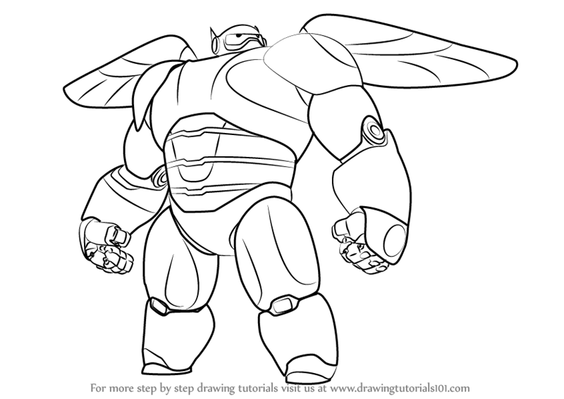 800x567 Learn How To Draw Baymax From Big Hero - Baymax Drawing