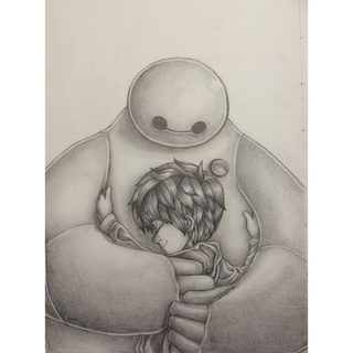 320x320 My Baymax And Hiro Drawing From Big Hero - Baymax Drawing