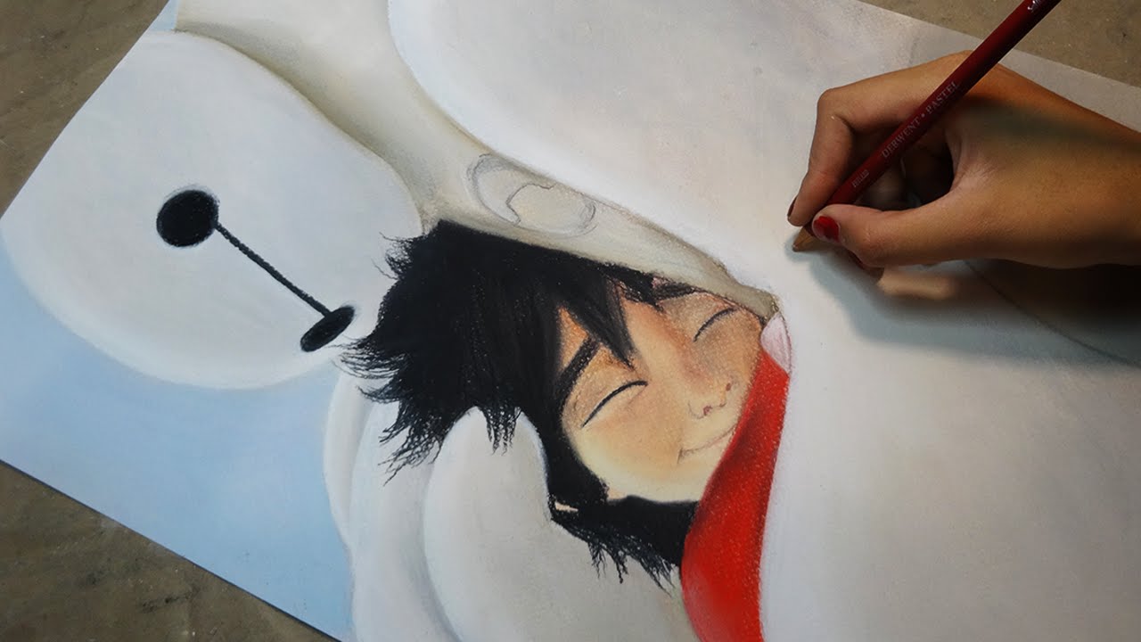 1280x720 Speed Drawing Hiro And Baymax - Baymax Drawing