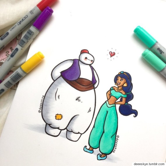 570x570 Teen's Impressive Illustrations Show Baymax From 'big Hero Like - Baymax Drawing