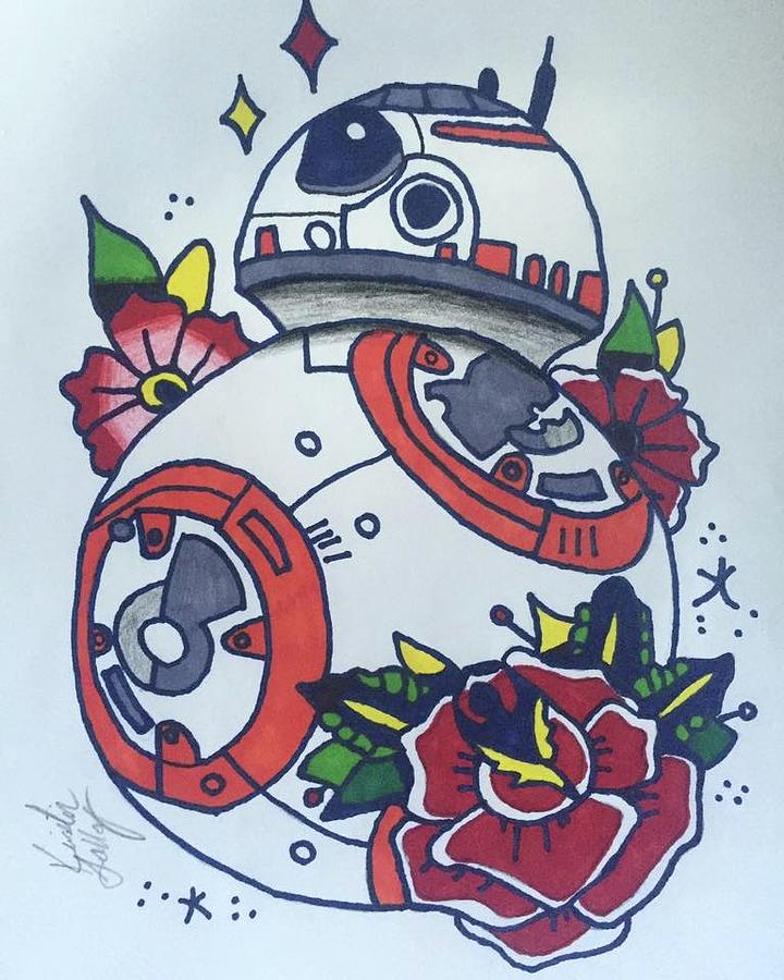 720x900 Drawing - Bb8 Drawing