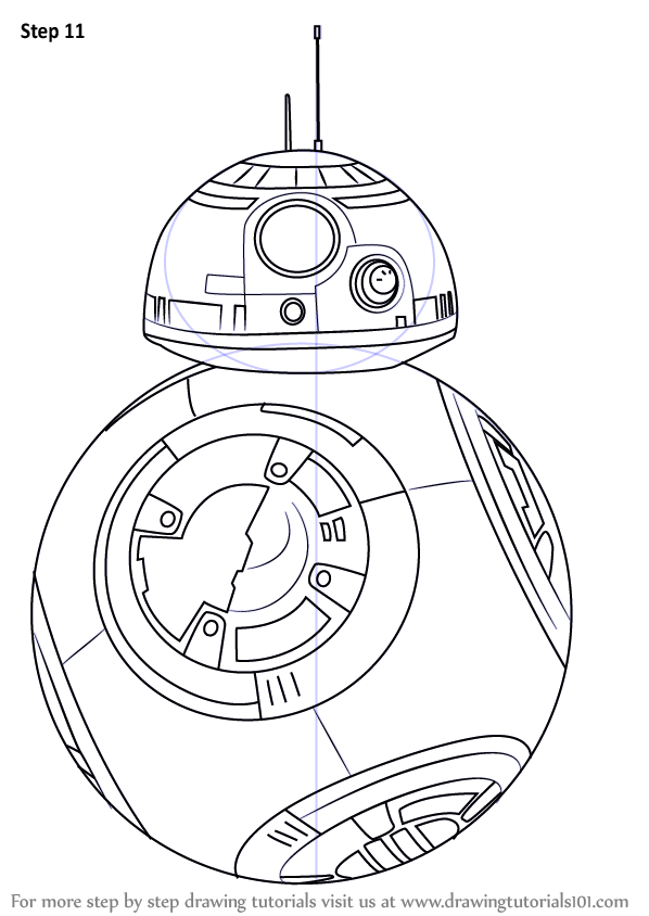 598x844 Learn How To Draw Bb From Star Wars - Bb8 Drawing. 