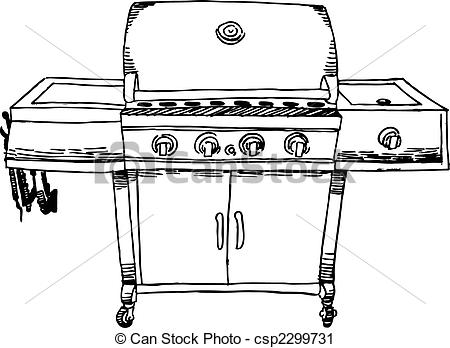 450x348 barbecue drawing cooking outdoors image on white - Bbq Drawing
