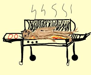 300x250 human cooked like on a bbq drawing - Bbq Drawing
