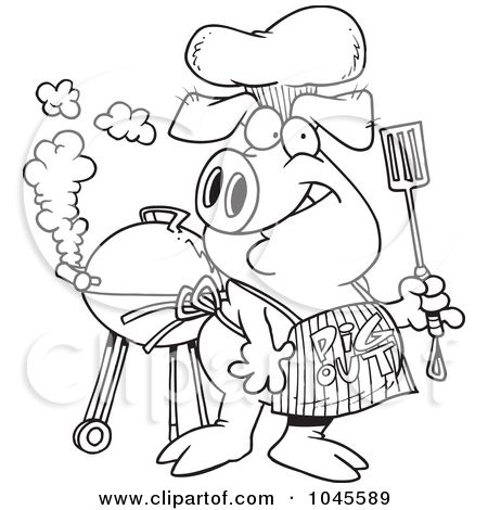 450x470 craft ideas smoking pig, pig drawing - Bbq Drawing