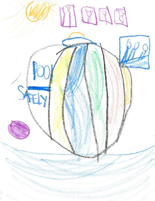 499x646 pool safely beach ball drawing thanks to year old - Beach Ball Drawing