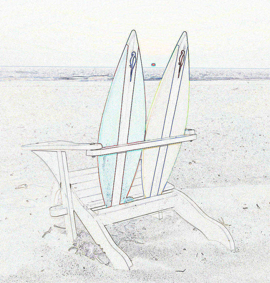 859x900 beach chair surfboards drawing - Beach Chair Drawing