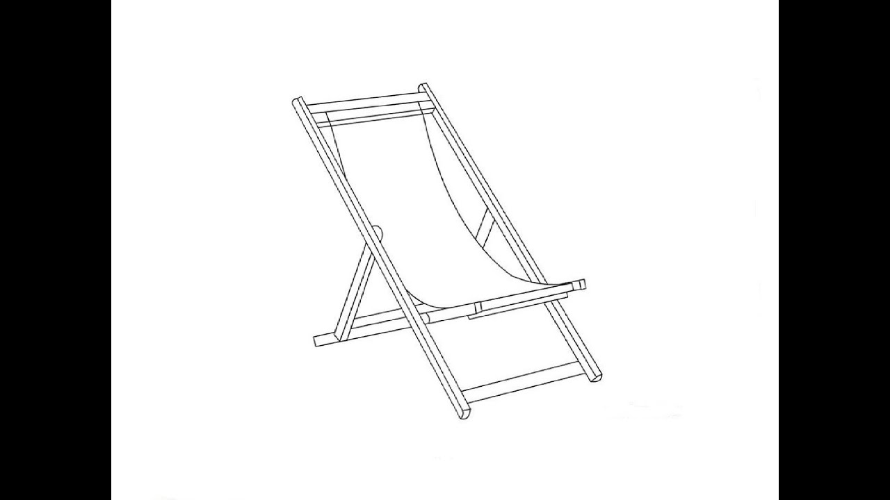 1280x720 how to draw a beach chair kak narisovat pliazhnyj stul - Beach Chair Drawing