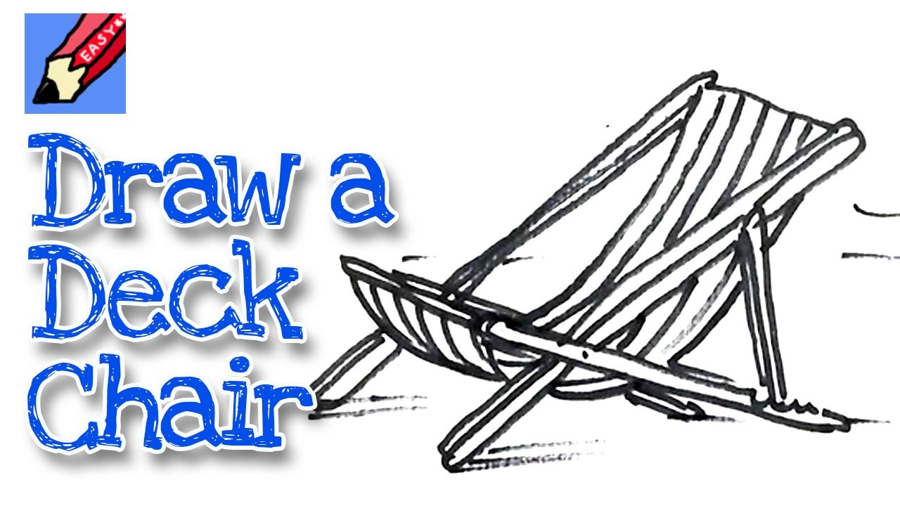 1280x720 how to draw a deck chair real easy - Beach Chair Drawing