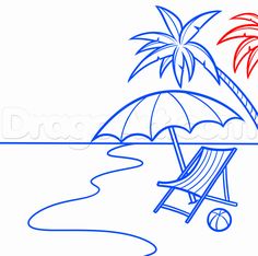 236x234 How To Draw A Beach Scene, Step - Beach Drawing