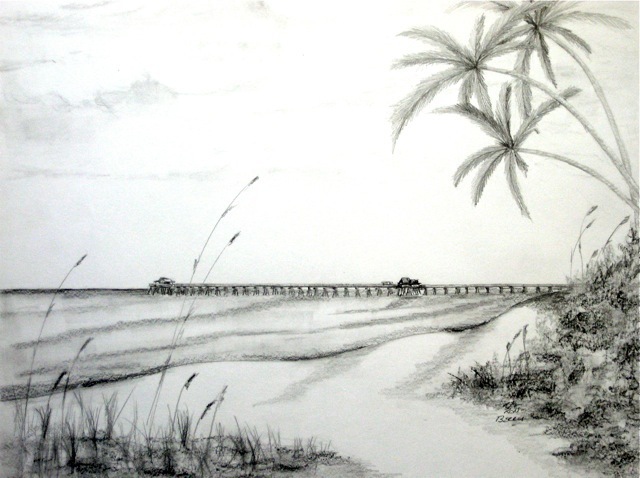 640x478 ron berry artwork pier rendering from ave original drawing - Beach Drawing