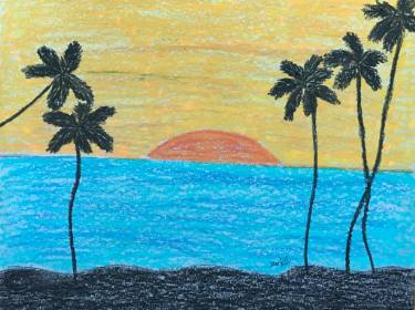 375x280 Beach Drawing - Beach Drawing